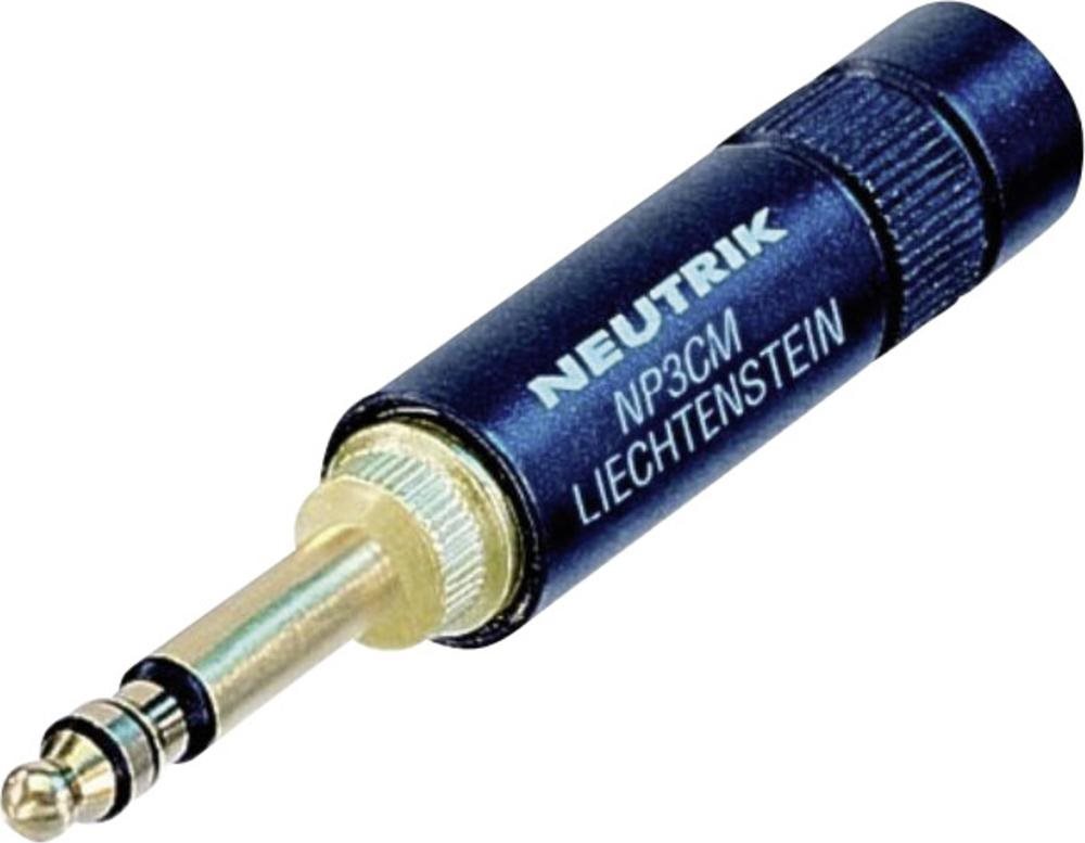 Neutrik Klinken-Steckverbinder 5.23 mm Stecker, gerade Polzahl: 3 Stereo Schwarz NP3CM-B,STEREO 1 St. (NP3CM-B,STEREO)