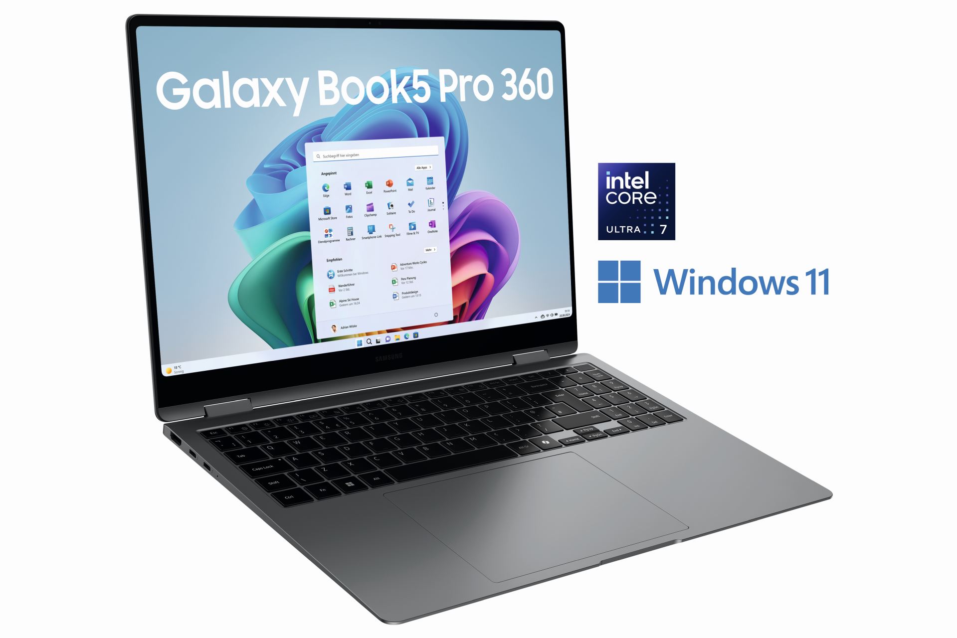 Samsung NP964Q Book5 Pro 360 40,60cm (16") Ultra7 32GB + 1TB (Gray) B2B (NP964QHA-KG4DE)