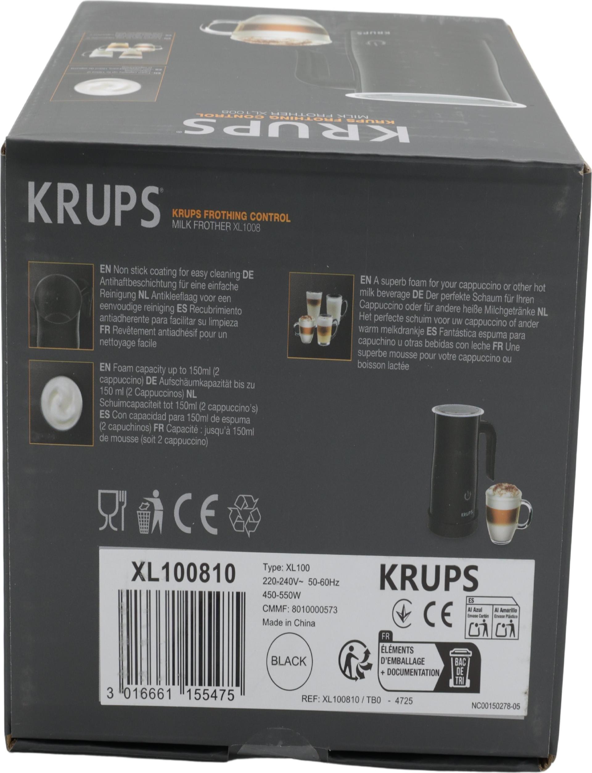 Krups XL1008 Automatischer Milchaufschäumer Schwarz