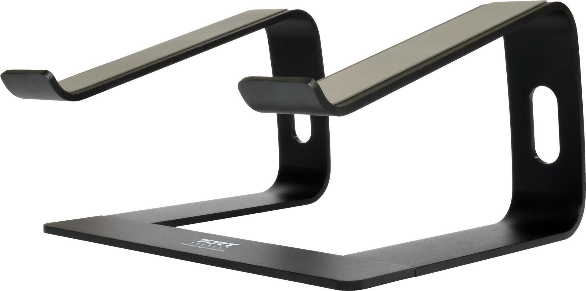 Port Designs PORT Connect Ergonomischer Notebook-Ständer 10"–15.6" Aluminium Schwarz