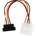 N CCGP73505VA015 Internes Netzkabel Molex-Stecker> 7-pol SATA-Buchse 90° (CCGP73505VA015)