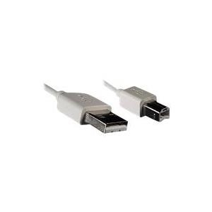 Dinic USB 2.0-Kabel A-Stecker/B-Stecker 1m weiß Blister (USB-1-WDI)