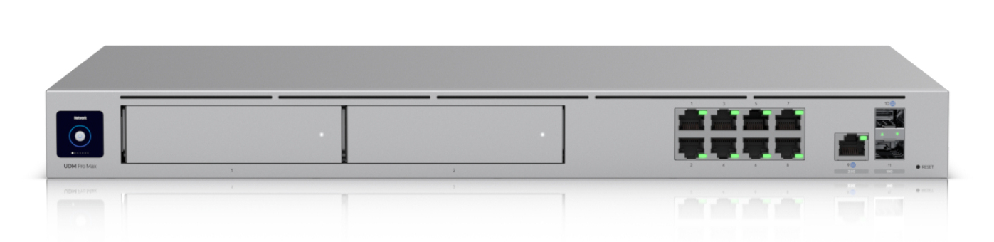 Ubiquiti UniFi Dream Machine Pro Max Gateway 8-Port-Switch 10GbE mit 2 WAN-Ports