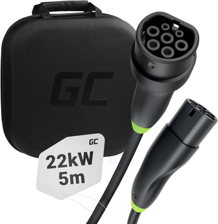 Green Cell EVKABGC01 Ladekabel für Elektrofahrzeuge Schwarz Typ 2 3 5 m (EVKABGC01)