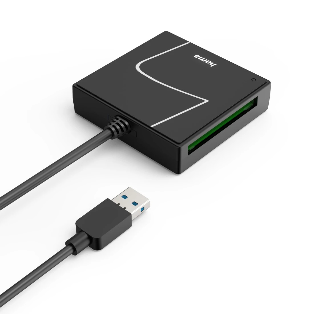 Hama USB-Kartenleser USB 3.2 Gen 1 SD/micro SD/CF/MS Schwarz
