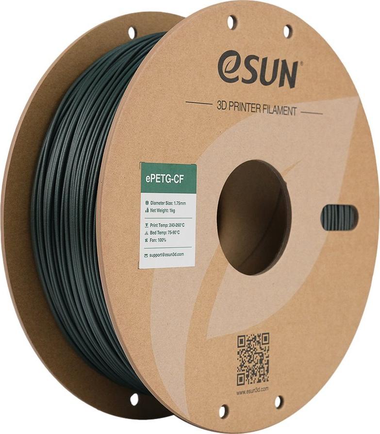 EPETG-CF 1,75mm BLACKISH GREEN 1kg ESUN 3D FILAMENT (EPETG-CF-P175BG1)