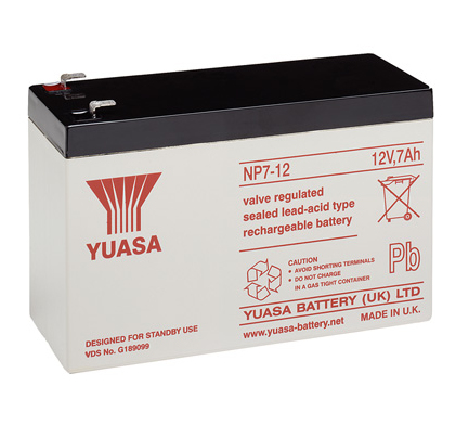 Yuasa NP7-12 Bleibatterie 12 V 7 Ah Schwarz, Weiß