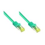 RJ45 Patchkabel mitCat.7 Rohkabel und Rastnasenschutz (RNS®), S/FTP, PiMF, halogenfrei, 600MHz, OFC, grün, 50m, Good Connections® (8070R-500G)