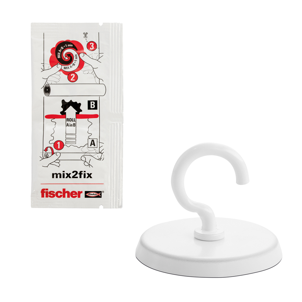 Fischer 545950 Klebehaken Universalhaken 10 kg Weiß