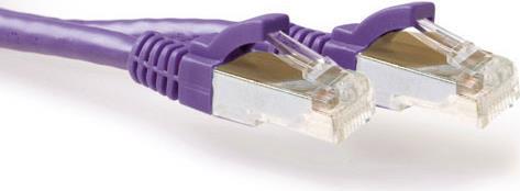 ADVANCED CABLE TECHNOLOGY Purple 10 meter LSZH SFTP CAT6A patch cable snagless with RJ45 connectors