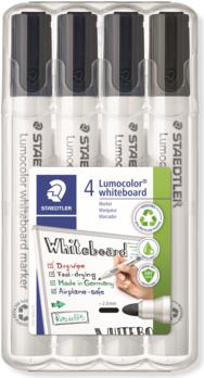 4 STAEDTLER 351WP4-9X Whiteboard-Marker schwarz 2,0 mm
