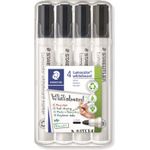 4 STAEDTLER 351WP4-9X Whiteboard-Marker schwarz 2,0 mm
