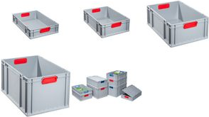 allit Scharnierdeckel ProfiPlus EuroBox Lid S 600, grau passend zur ProfiPlus EuroBox 600, mit 2 Scharnieren - 1 Stück (456796)