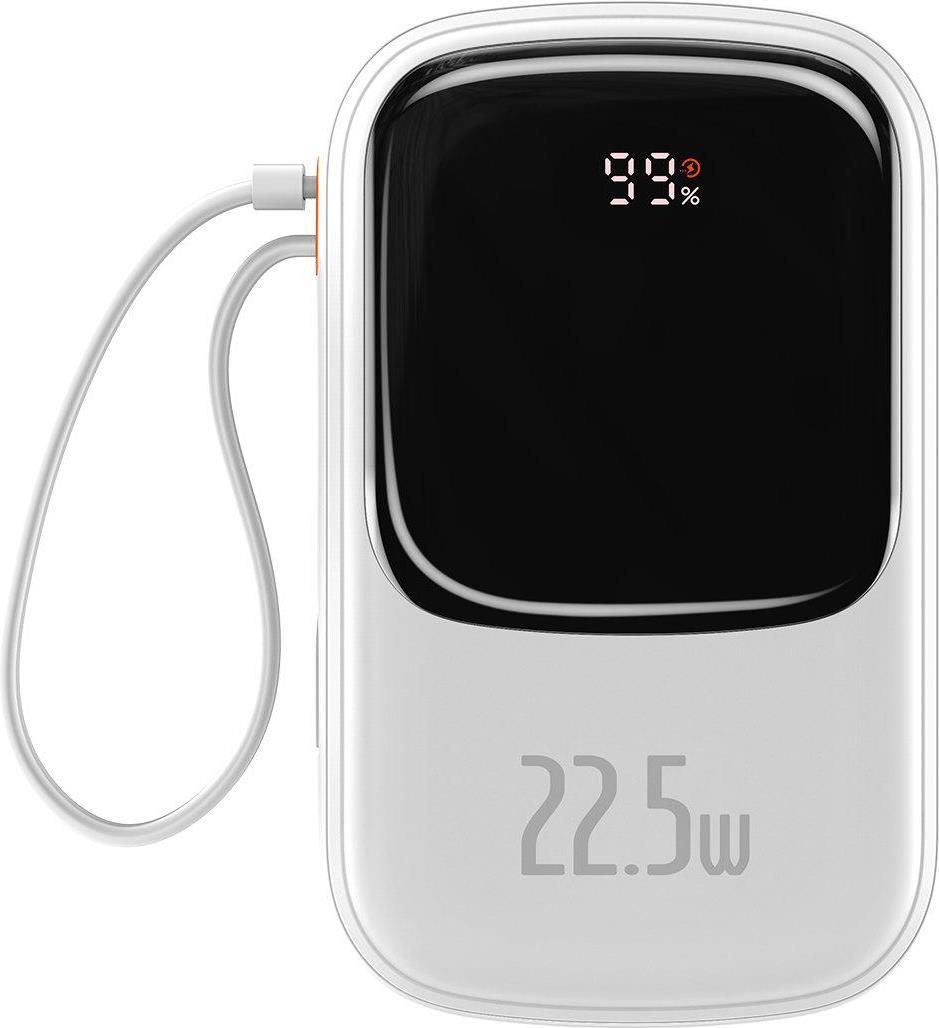 Powerbank Baseus Qpow PRO mit Kabel, 20000 mAh, 22,5 W (balta) (PPQD060302)