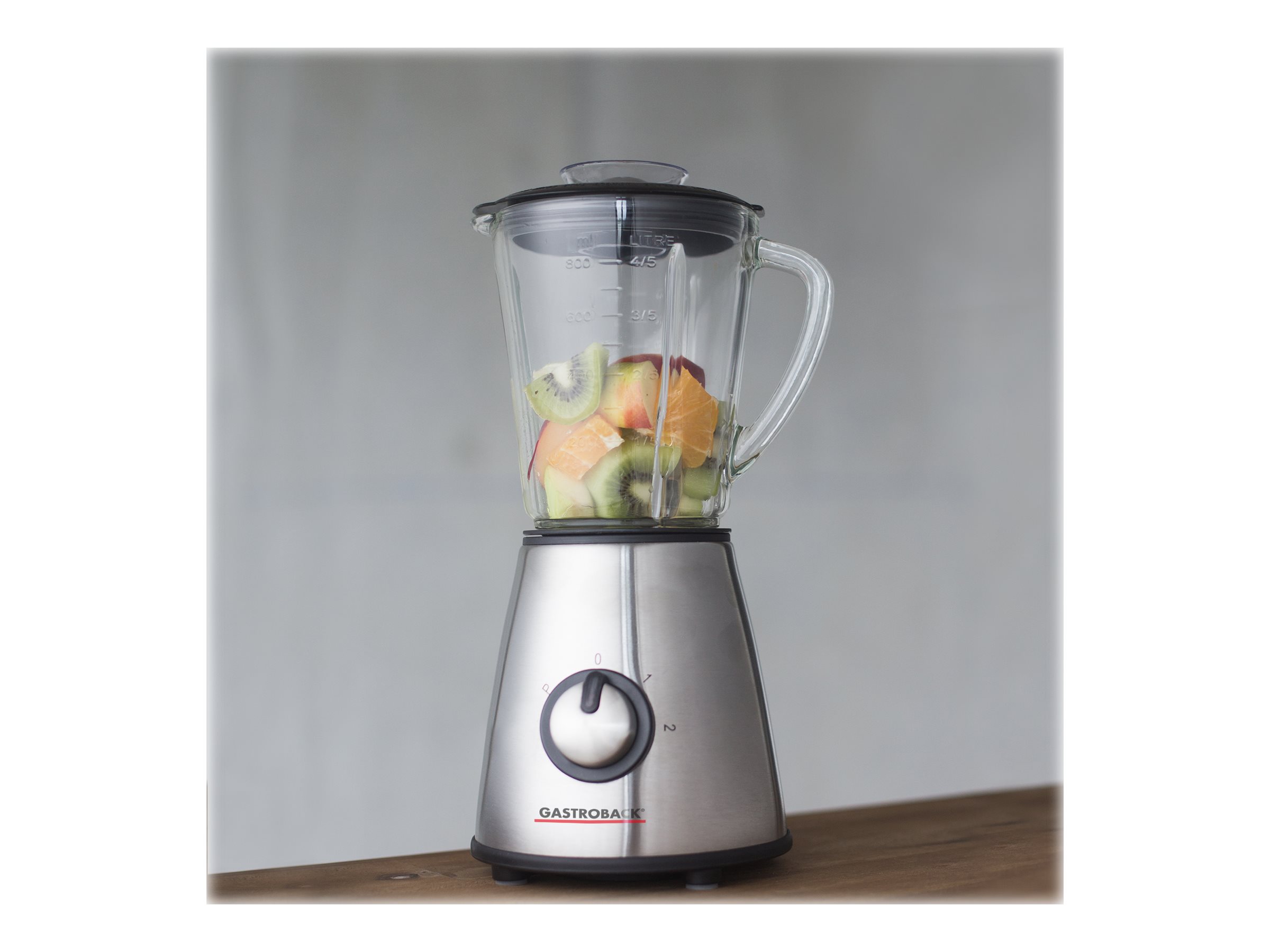 Gastroback Design Mini Wasserkocher 1 Liter 2200 W Edelstahl Schwarz