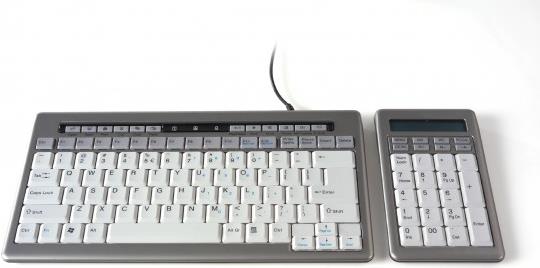 BNES840DGESW BAKKER TASTATUR DE/SWISS S-board 840 Design USB silber-weiss (BNES840DGESW)