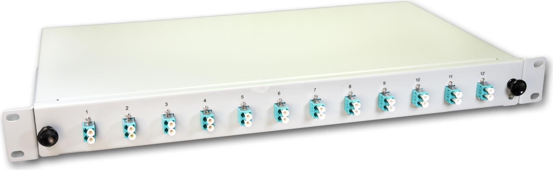 Lightwin LWL Spleissbox, 24 Fasern, 12x DLC Multimode, 50/125µm OM3 Pigtail Spleißboxen (SPBOX 24G50 OM3 DLC)