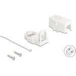 Delock Keystone Leergehäuse 1 Port mit magnetischer Unterseite, weiß (85841)
