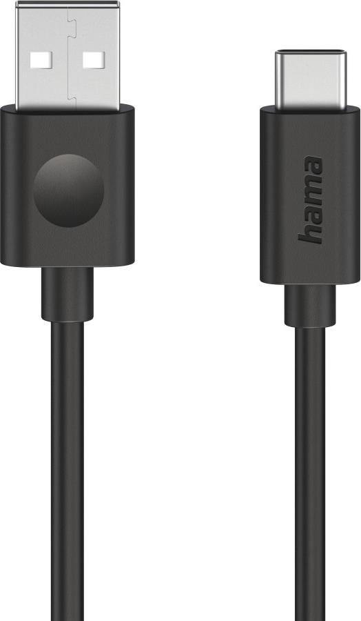 Hama Ladekabel, USB-A - USB-C, 60 W, 1,2 m, Schwarz (00086447)