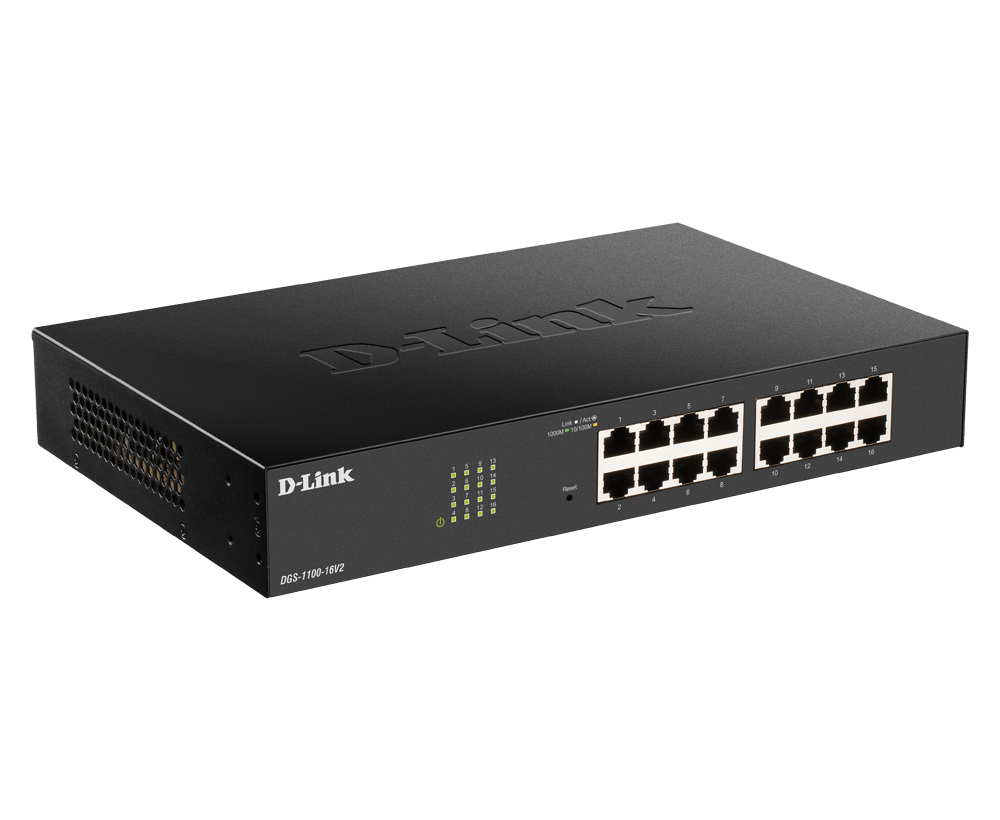 D-Link DGS-1100-24PV2 Smart Switch 24-Port PoE+ Gigabit Schwarz