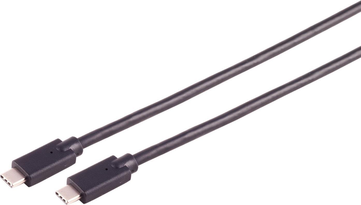 S/CONN maximum connectivity USB-C Verbindungskabel, USB Kabel Typ-C Stecker auf Typ C Stecker, 3.2 Gen 2x2, 100W, 0,25m (13-62005)