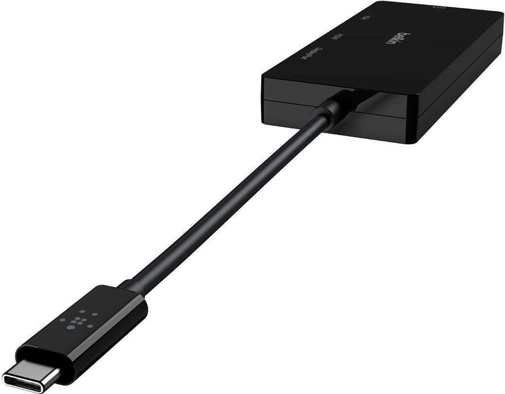 Belkin USB-C Videoadapter HDMI VGA DisplayPort DVI 4K Schwarz