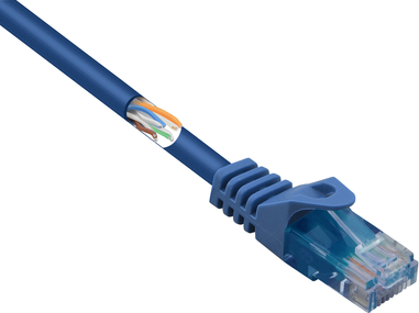 Renkforce RF-5044022 RJ45 Netzwerkkabel, Patchkabel CAT 5e U/UTP 2.00 m Blau mit Rastnasenschutz, Halogenfrei 1 St. (RF-5044022)