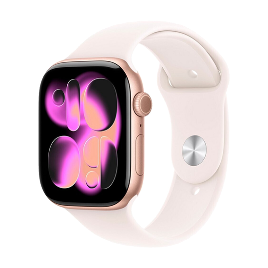 Apple Watch Series 11 GPS 46 mm Roségold Aluminium Light Blush Sport Band S/M
