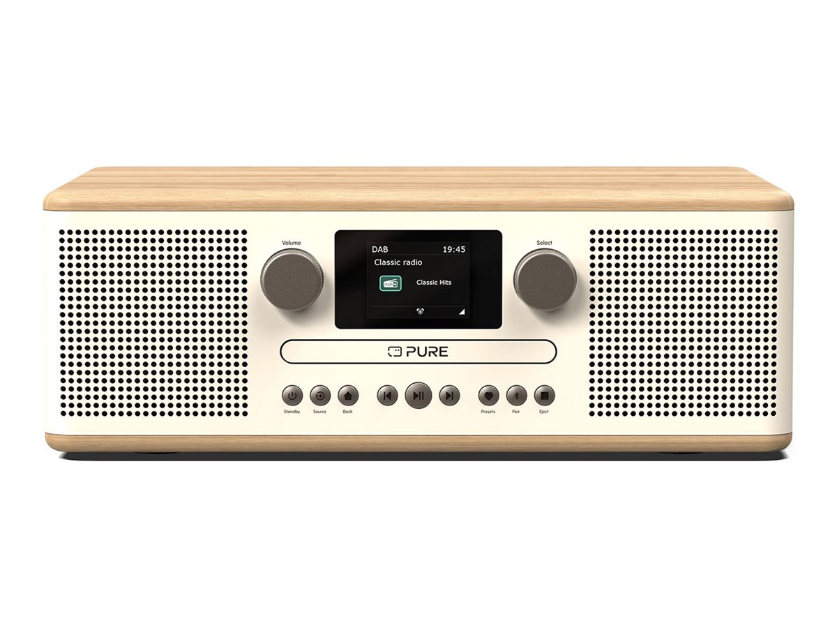 Pure Classic C-D6 Audiosystem 30 Watt Bluetooth DAB+ Cotton White, Oak