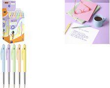 BIC Druckkugelschreiber M10 Pastel, 50er Box Strichstärke: 0,4 mm, in 5 verschiedenen Pastelltönen, - 1 Stück (303238)