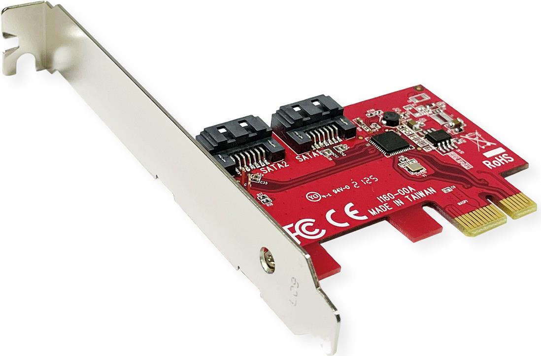ROLINE PCIe-Adapter 2x SATAIII 6Gbit/s Low Profile