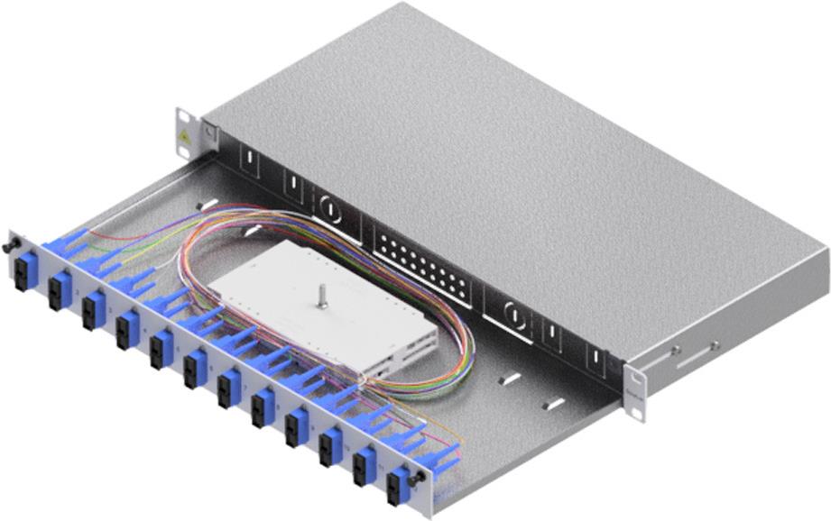 ZVK LSB1B115 LWL-Spleißgehäuse Basic 1HE 12x SC-Duplex Standard OS2 ausziehbar (LSB1B115)