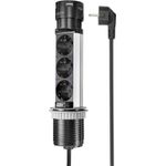 SY-4997104 Steckdosenturm Schwarz Edelstahl Schutzkontakt 1 St. (SY-4997104)