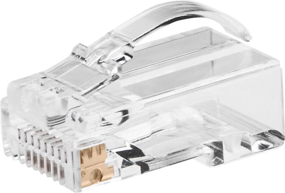 ROLINE RJ45 Stecker, ungeschirmt, Cat.6/6A (Class E/EA), einfacher Durchgang, für Massiv-/Litzendraht, 10 St. (21.17.3147)
