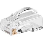 ROLINE RJ45 Stecker, ungeschirmt, Cat.6/6A (Class E/EA), einfacher Durchgang, für Massiv-/Litzendraht, 10 St. (21.17.3147)