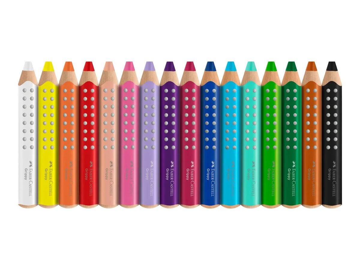 Faber-Castell Grippy Malset farbsortiert, 16-teilig mit Spitzer