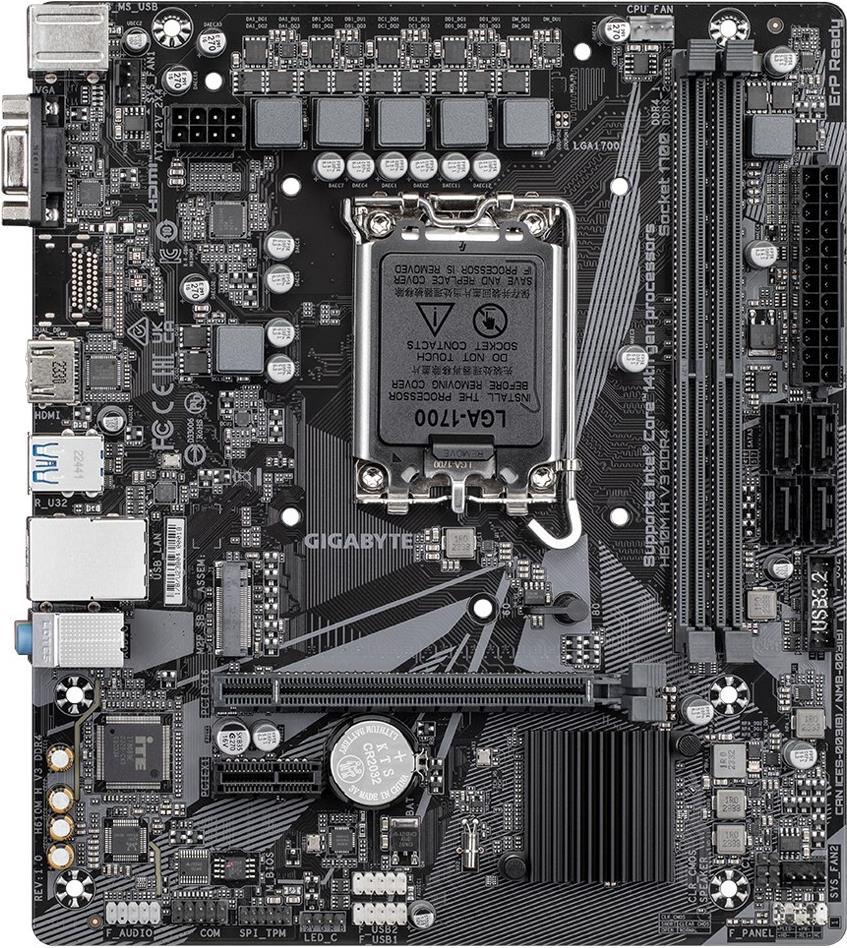 GIGABYTE H610M H V3 DDR4 LGA 1700 Micro ATX Schwarz