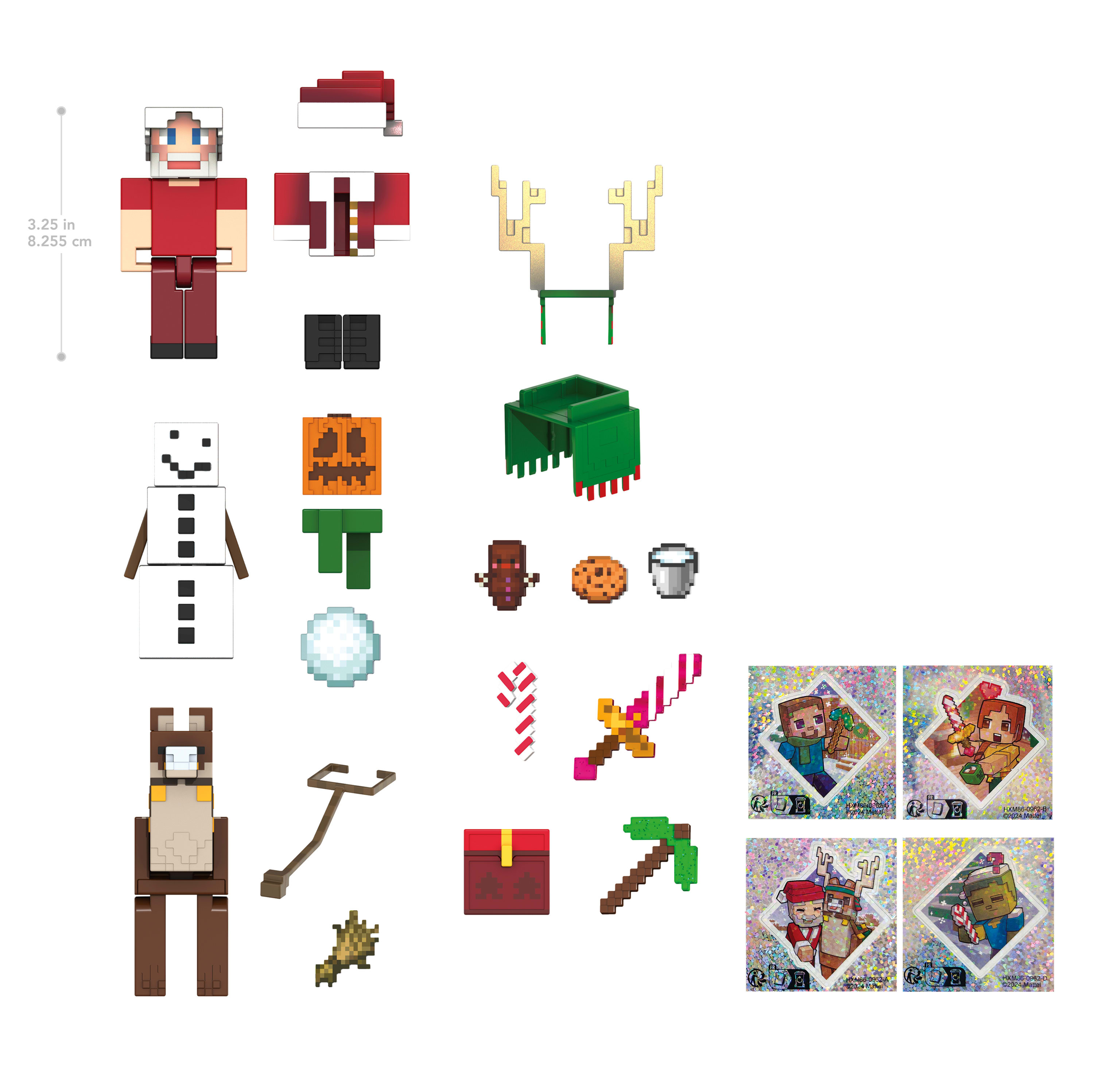 Mattel Minecraft Adventskalender Spielwaren 24 Teile Mehrfarbig