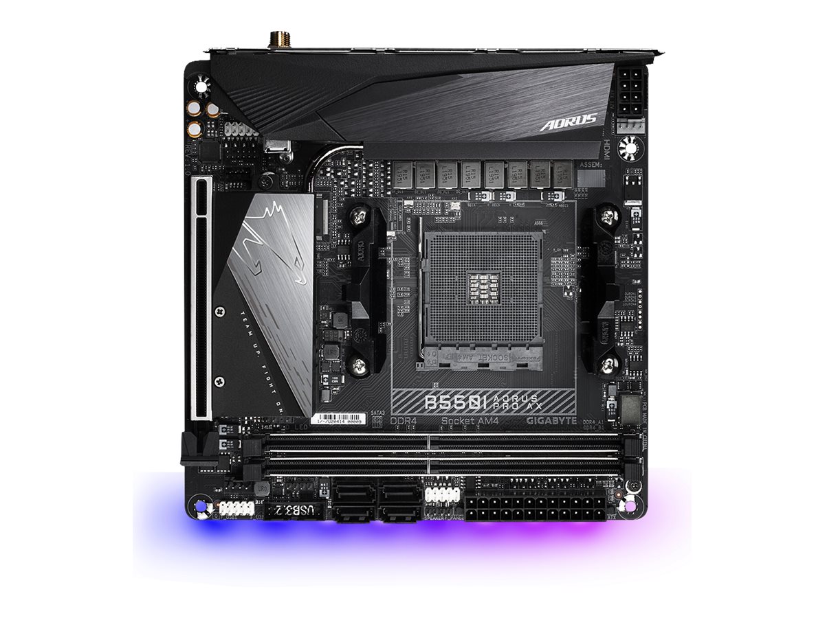 Gigabyte B550I AORUS PRO AX Mainboard Mini-ITX Sockel AM4 AMD B550 Wi-Fi 6 Schwarz