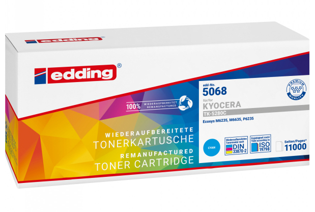 Edding EDD-5068 Toner kompatibel zu Kyocera TK-5280C Cyan