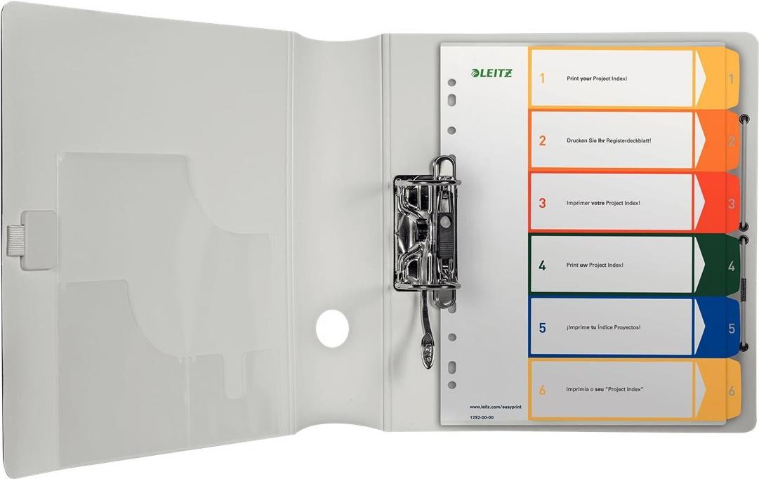 Leitz PC Printable Index 1-6 A4 Überbreite
