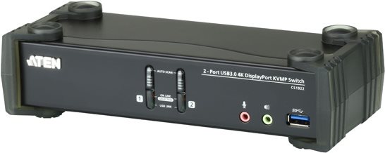 ATEN CS1922 2-Port USB 3.0 4K DisplayPort KVM Switch (CS1922)