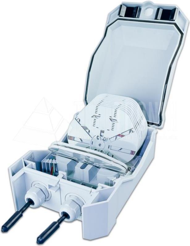 Optotec FTTx IP55 Wandbox kompakt, ohne Spleisskassetten, bis zu 192 Fasern FTTx (FOCUS-NGB1-S)