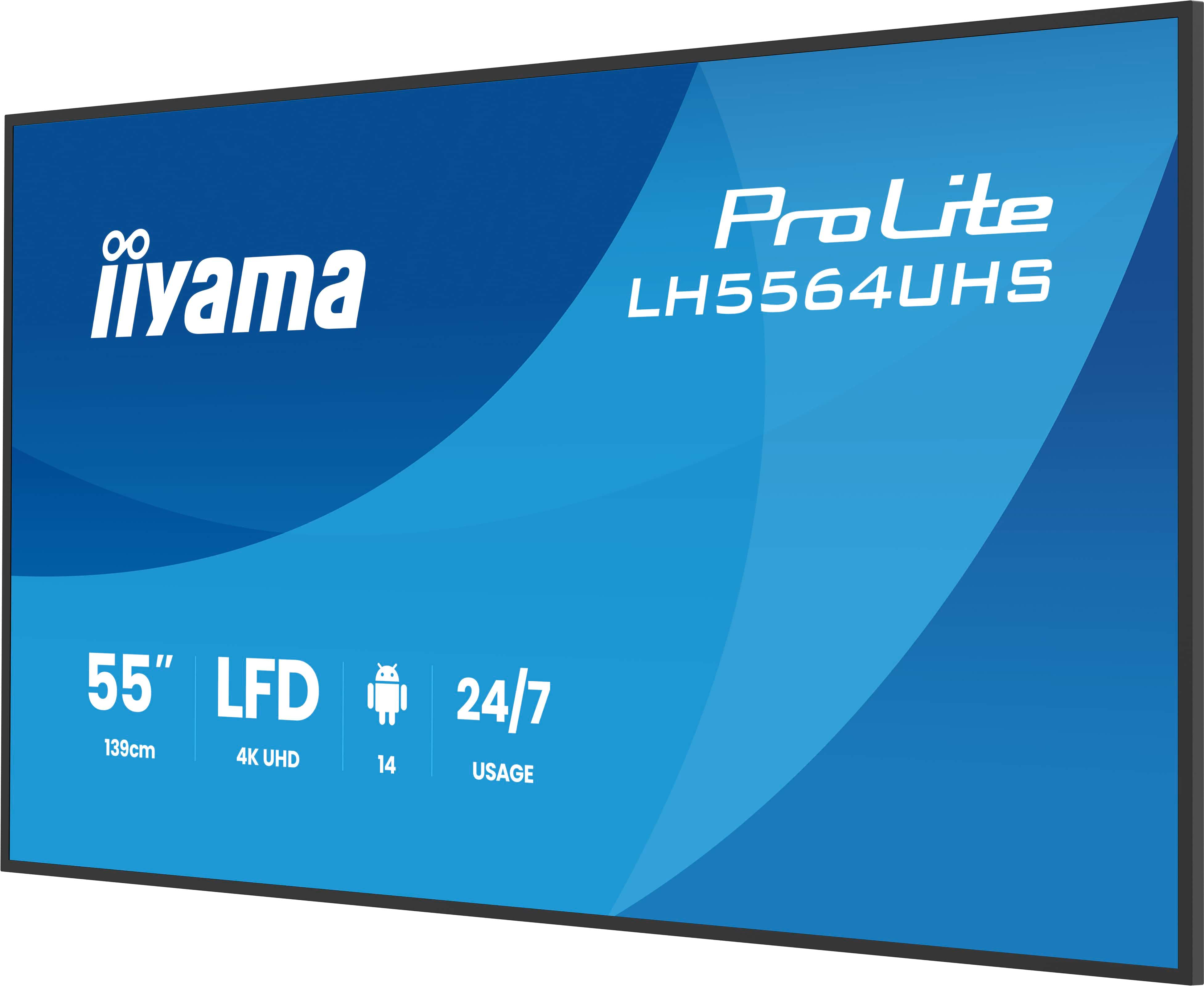 Iiyama ProLite LH5564UHS-B1AG 55" 4K Digital Signage Display Schwarz