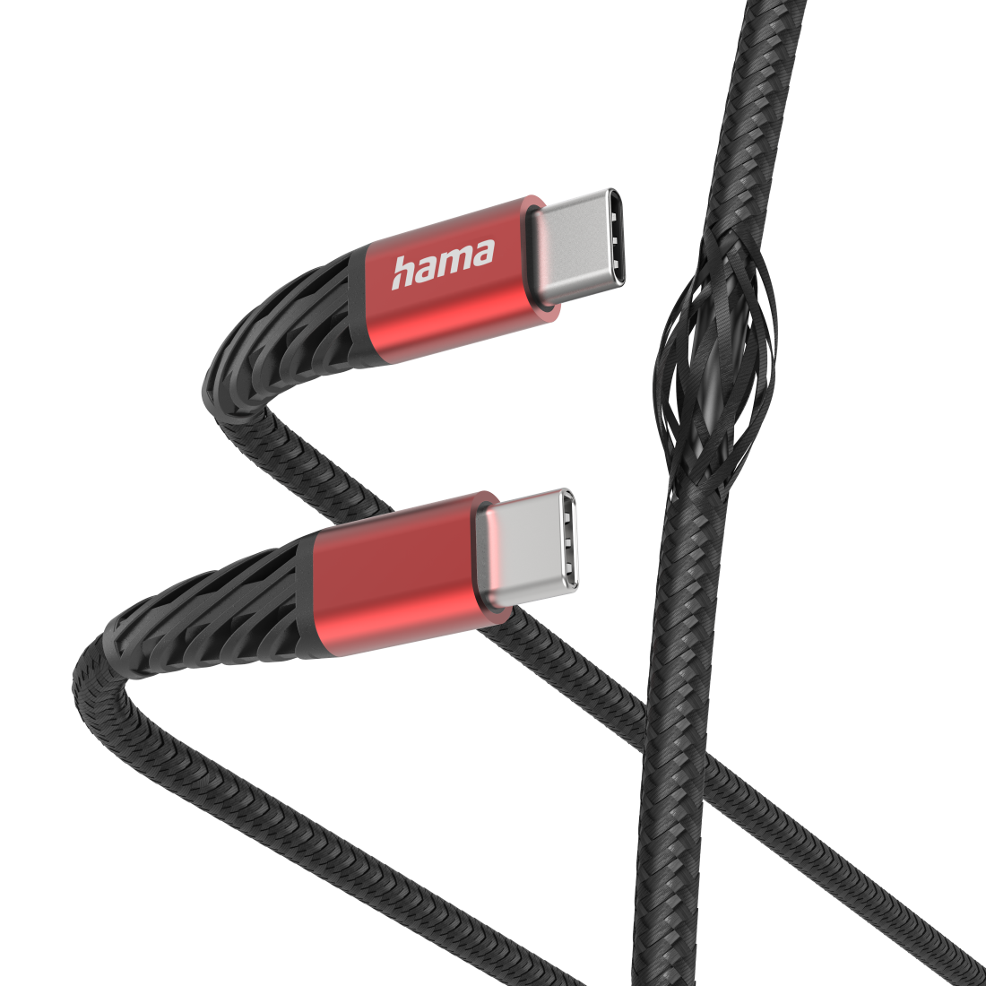 Hama Extreme USB Kabel 1,5 m USB 2.0 USB C Schwarz - Rot (00201542)