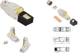 LogiLink RJ45-Steckverbinder, Kat.8.1, geschirmt für Kat.6A, Kat.7 oder Kat.8 Netzwerkkabel, extra kurz, - 1 Stück (MP0085)