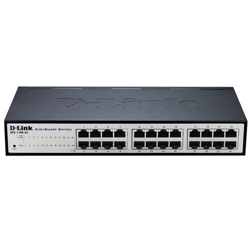 D-Link DGS-1100-24V2 Smart Gigabit Switch 24 Ports Schwarz, Grau
