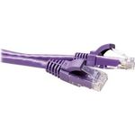 ACT Purple 7 meter U/UTP CAT6A patch cable snagless with RJ45 connectors. Cat6a u/utp snagless pl 7.00m (IB2307)