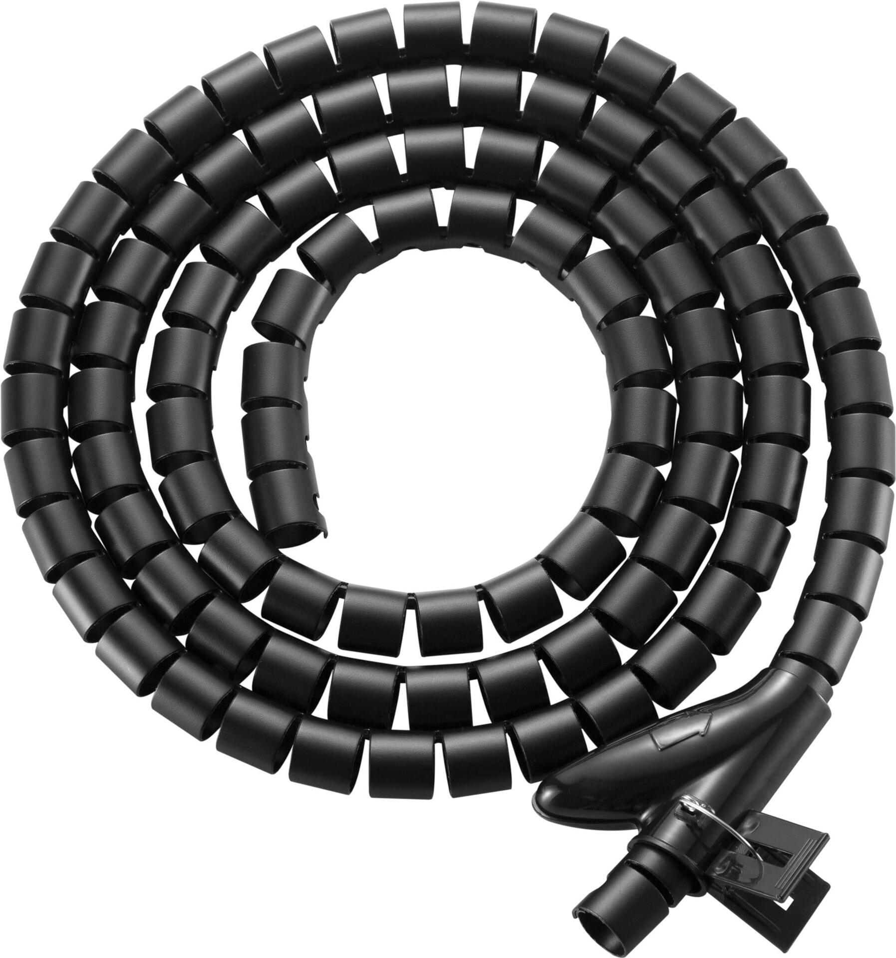 Equip Spiralkabelschlauchhülse, 2,5 m, Schwarz. Typ: Kabelmuffe, Zweck: Tisch/Bank, Produktfarbe: Schwarz. Breite: 20 mm, Tiefe: 20 mm, Gewicht: 160 g. Verpackungsbreite: 310 mm, Verpackungshöhe: 250 mm, Paketgewicht: 167 g. Breite des Versandkartons: 420 mm, Länge des Versandkartons: 360 mm, Höhe des Versandkartons: 640 mm (650868)