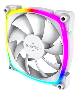 MONTECH AX120 PWM ARGB Gehäuselüfter 120 mm 3er Pack Weiß
